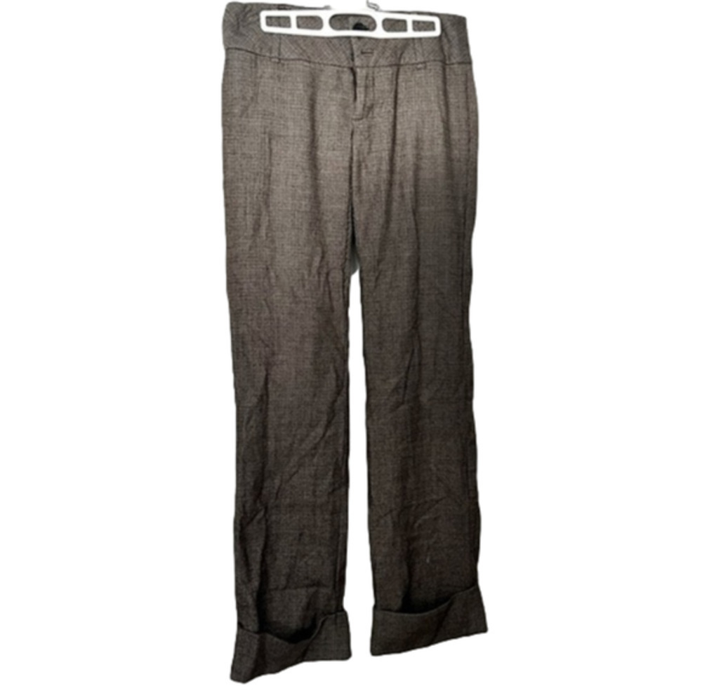 Banana Republic, black and brown plaid trousers